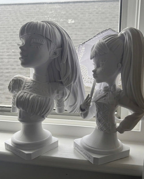 BUNDLED: Elissabat + Draculaura 3D Printed Statues