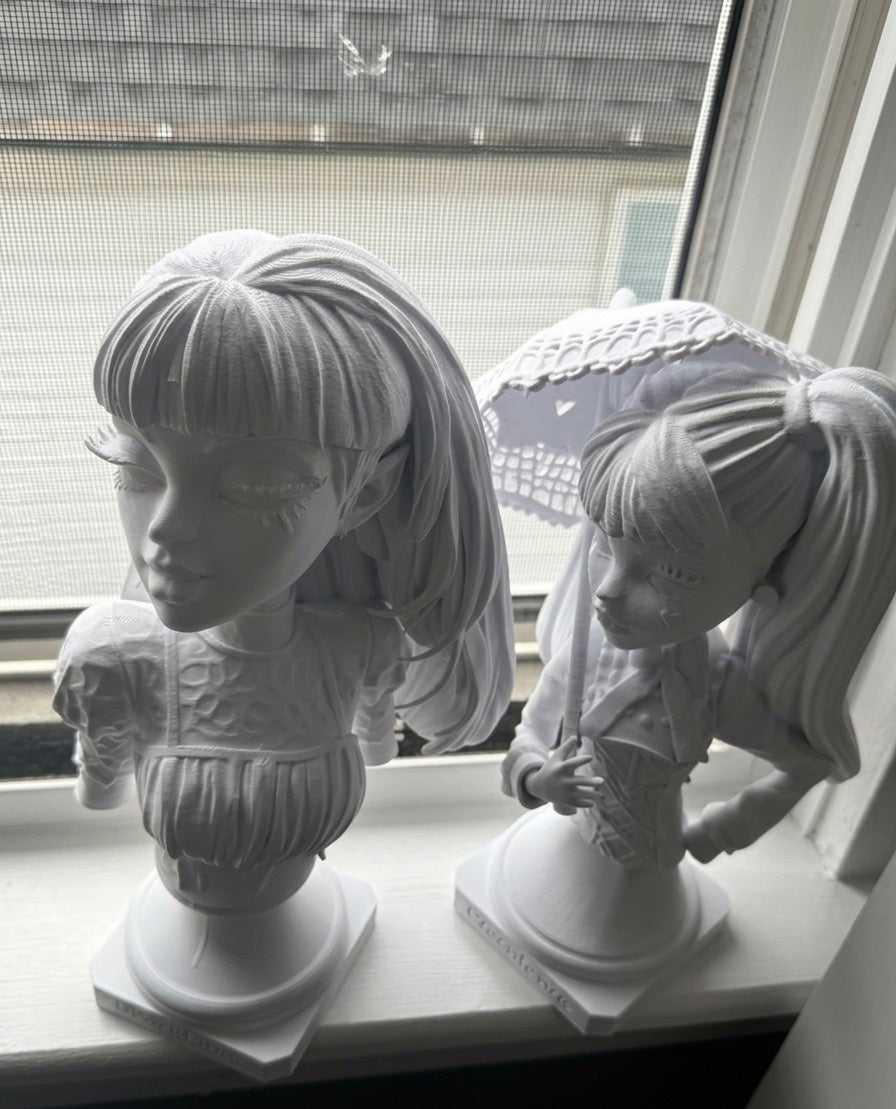 BUNDLED: Elissabat + Draculaura 3D Printed Statues