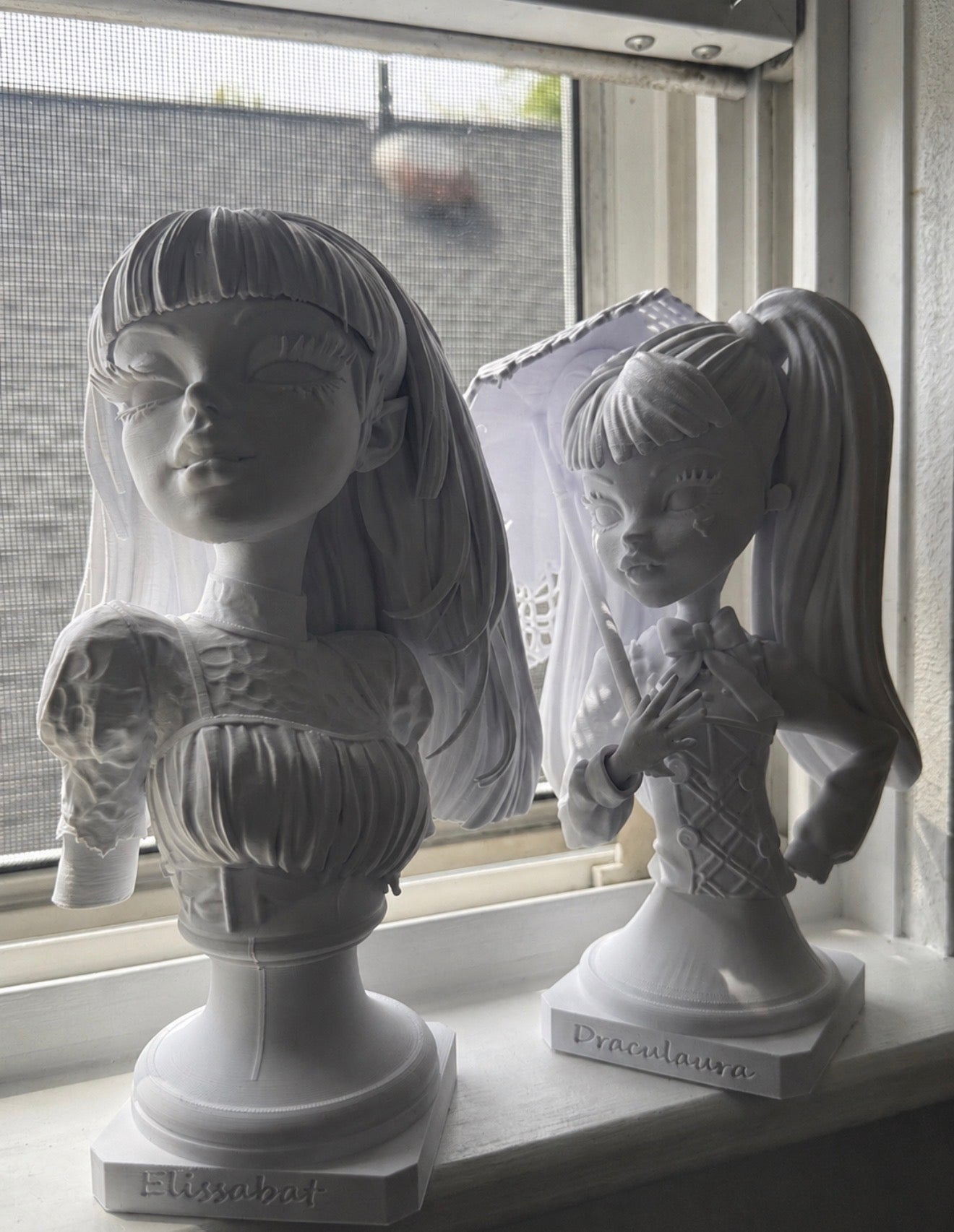 BUNDLED: Elissabat + Draculaura 3D Printed Statues